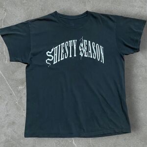 Pooh Shiesty Reg 'Shiesty Season' Official Merch Black Silver Tee Men's Size L